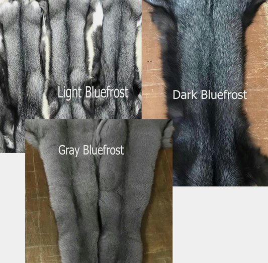 Arctic fox fur hood trim cut from genuine Arctic fox pelt – size M
