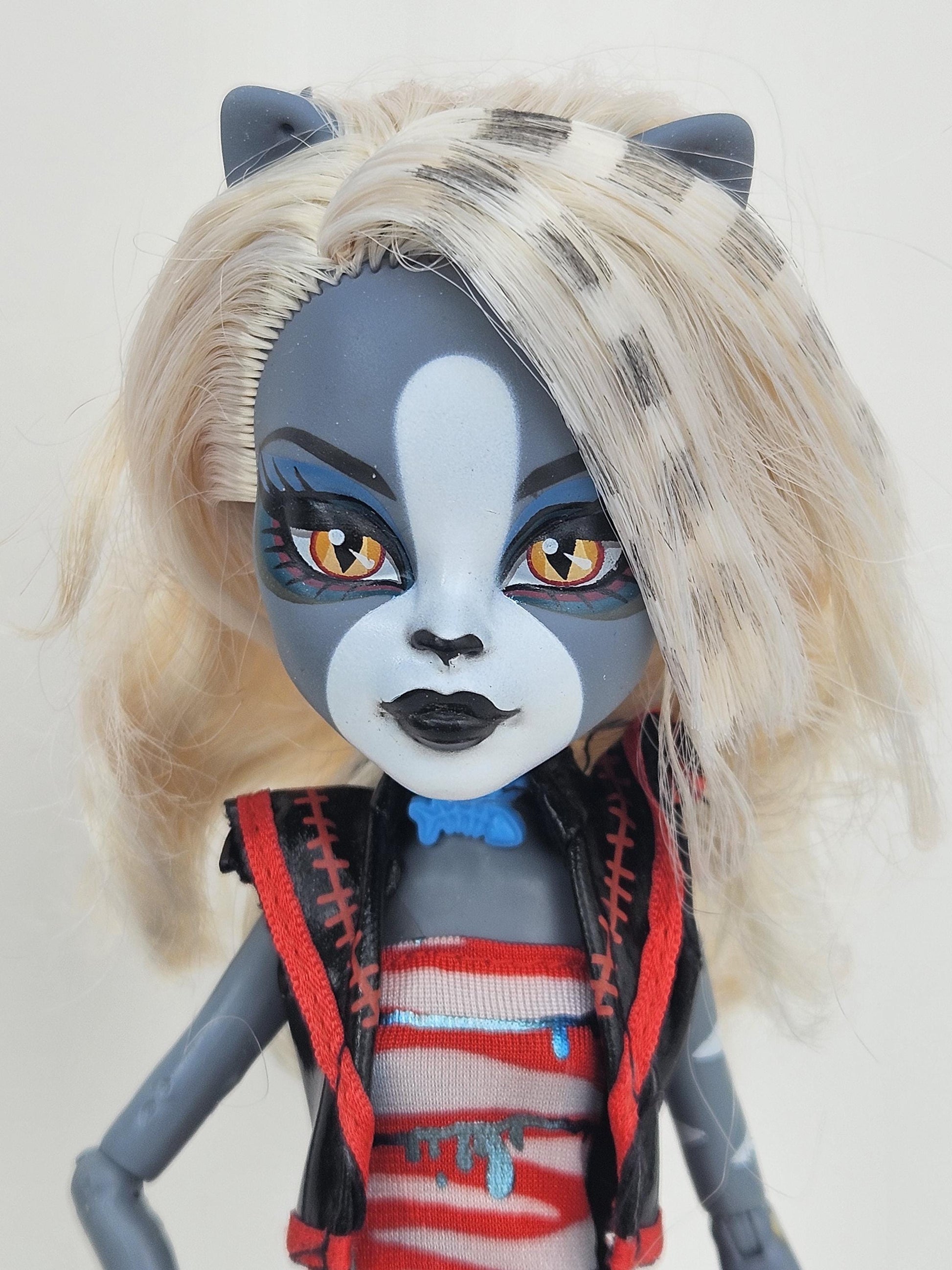 Monster High Doll, Zombie Shake, Purrsephone, one of 2-Pack for Collectors, Playing, Cat Doll, Original Clothes, Very Rare, Original Used