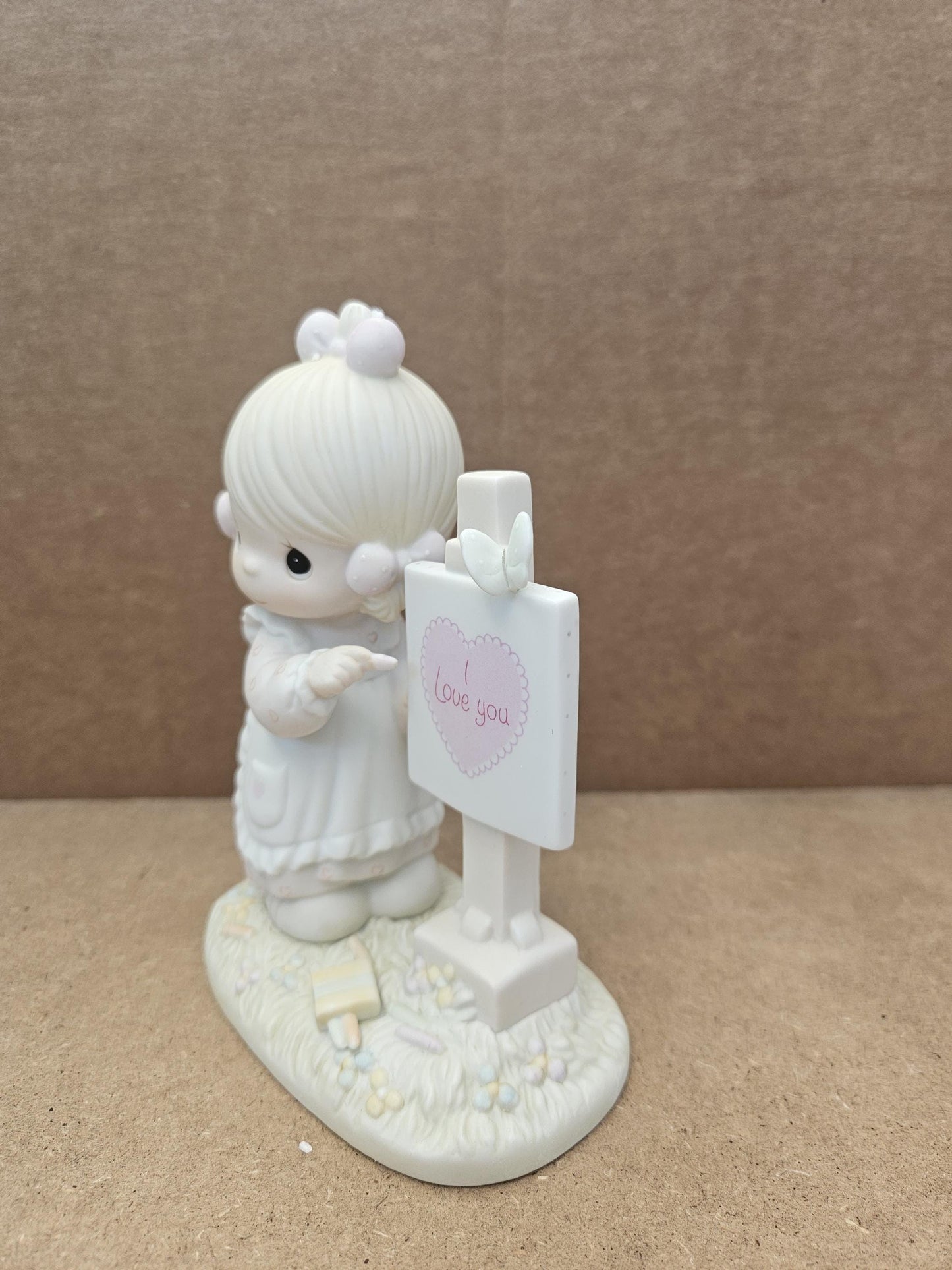 Precious Moments Figurine "Loving You, Dear Valentine", Collectible Vintage Figurine, 1986, Ceramic Figurine, Original Box, Collectors Club