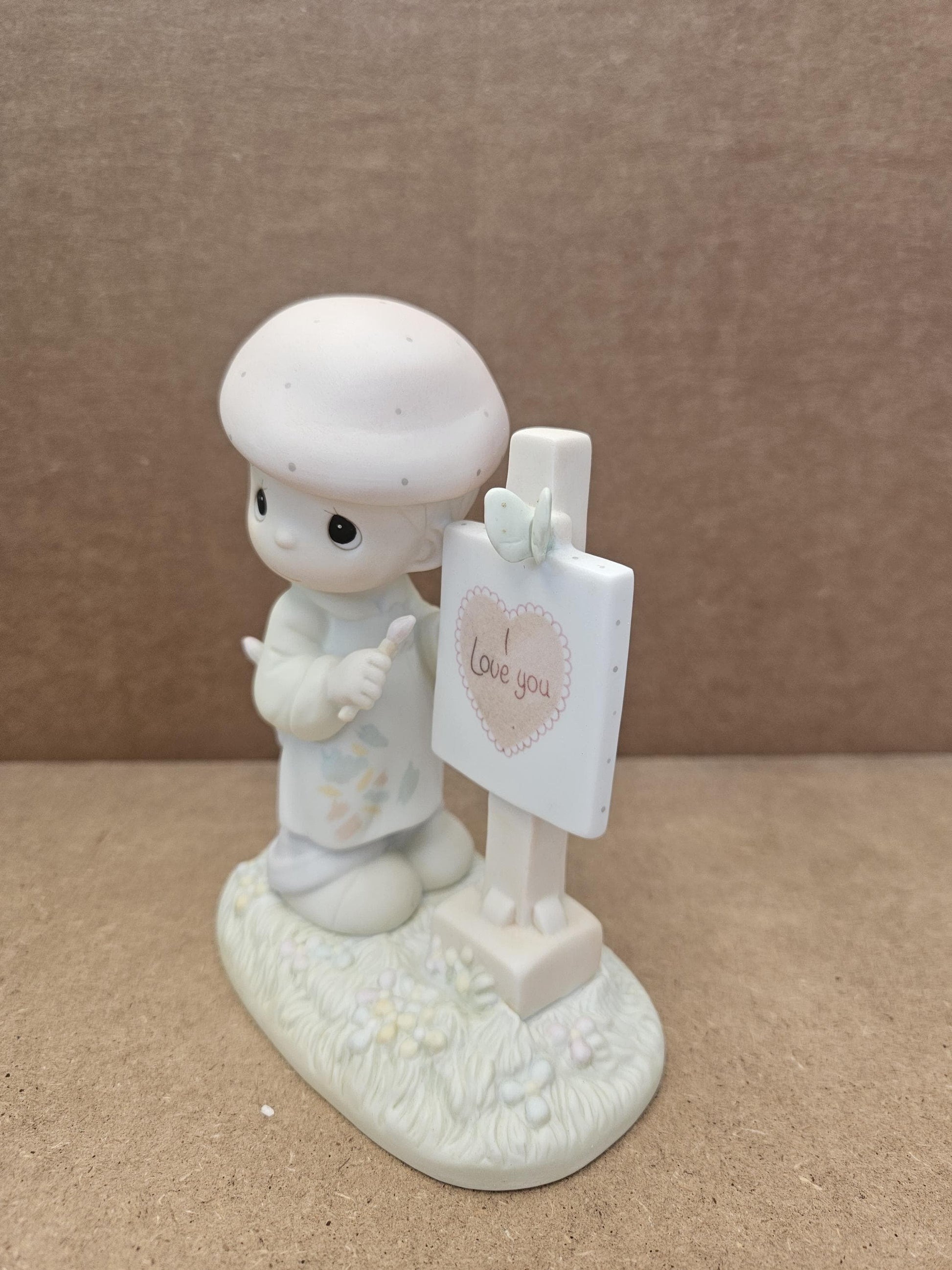 Precious Moments Figurine "Loving You, Dear Valentine", Collectible Vintage Figurine, 1986, Ceramic Figurine, Original Box, Collectors Club