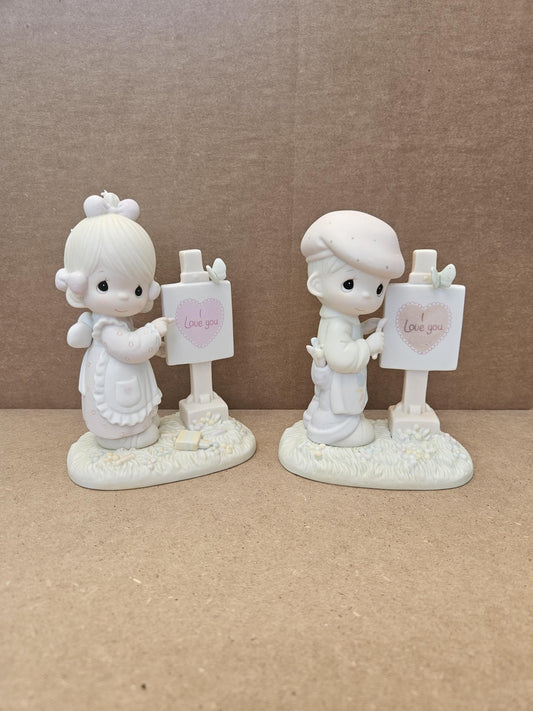 Loving You, Dear Valentine", Collectible Vintage Figurine, 1986