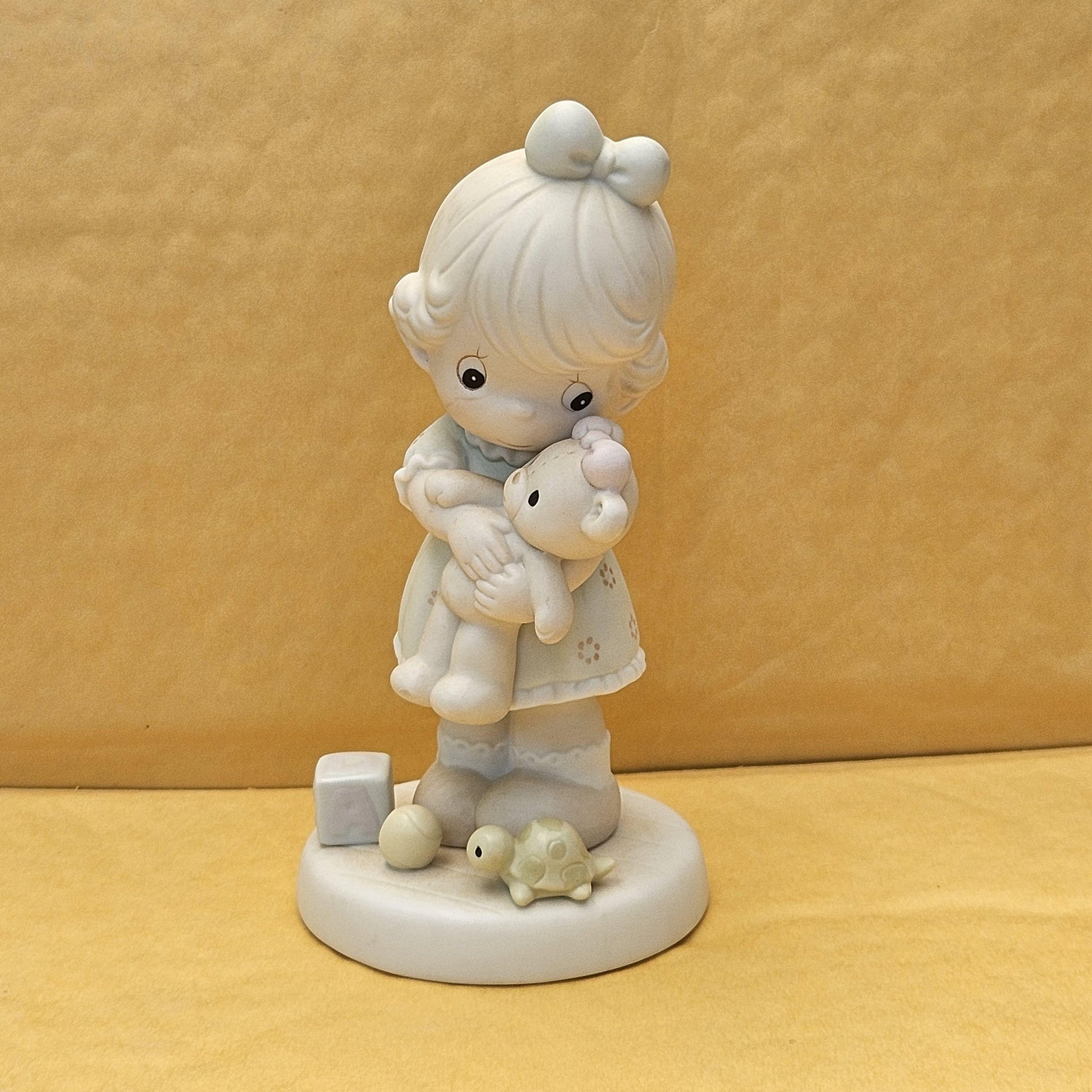 Precious Moments Figurine Loving Theme, Collectible Vintage Figurine, 80's-90's, Porcelaine Ceramic Figurine Rare, Original, Girl Doll, Gift