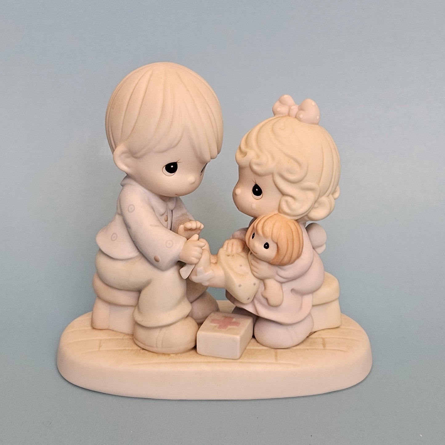 Porcelain Figurine, Precious Moments Figurine, Birthday, Train Porcelain, Collectible Vintage Ceramic Figurine, Girl with Goose , Love Gift