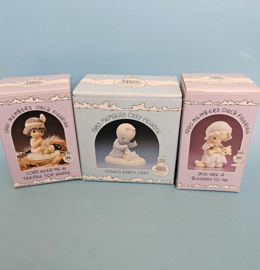 Vintage Precious Moments Porcelain Figurine, Collector's Club, 80s-90s