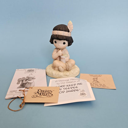 Precious Moments "Lord Keep Me in Teepee Top Shape" – 1991 Collectors Club PM912
