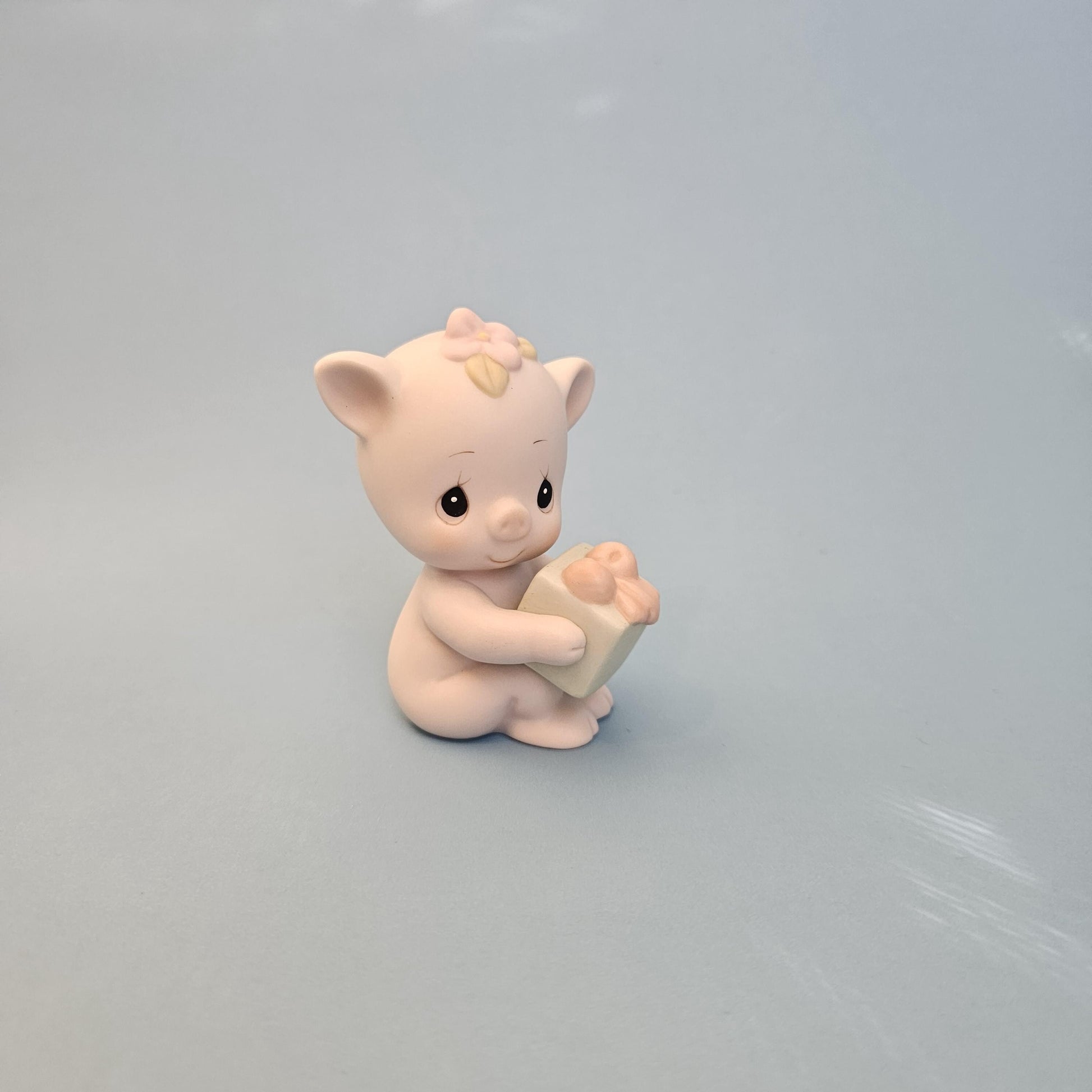 Precious Moments Porcelain Figurines Enesco Vintage Collectibles Bunny Elephant Pig Rhino Monkey Beaver Skunk Girl Figures, Choice of 8