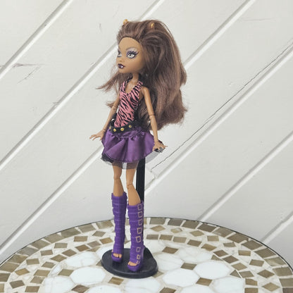 Rare Monster High Doll: Clawdeen Wolf, Basic Line 2010, The First Wave, with Accessories, Original Used