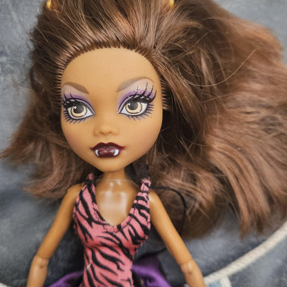 Rare Monster High Doll: Clawdeen Wolf, Basic Line 2010, The First Wave, with Accessories, Original Used