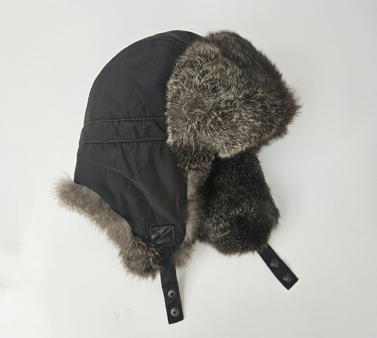 READY to SHIP Fur Ear Flap Hat, Men real fur hat, Trapper Hat, Aviator Hat, Ushanka, Russian Hat, Ski Hat, Rabbit Fur, Fur Hat Ear Flaps Men