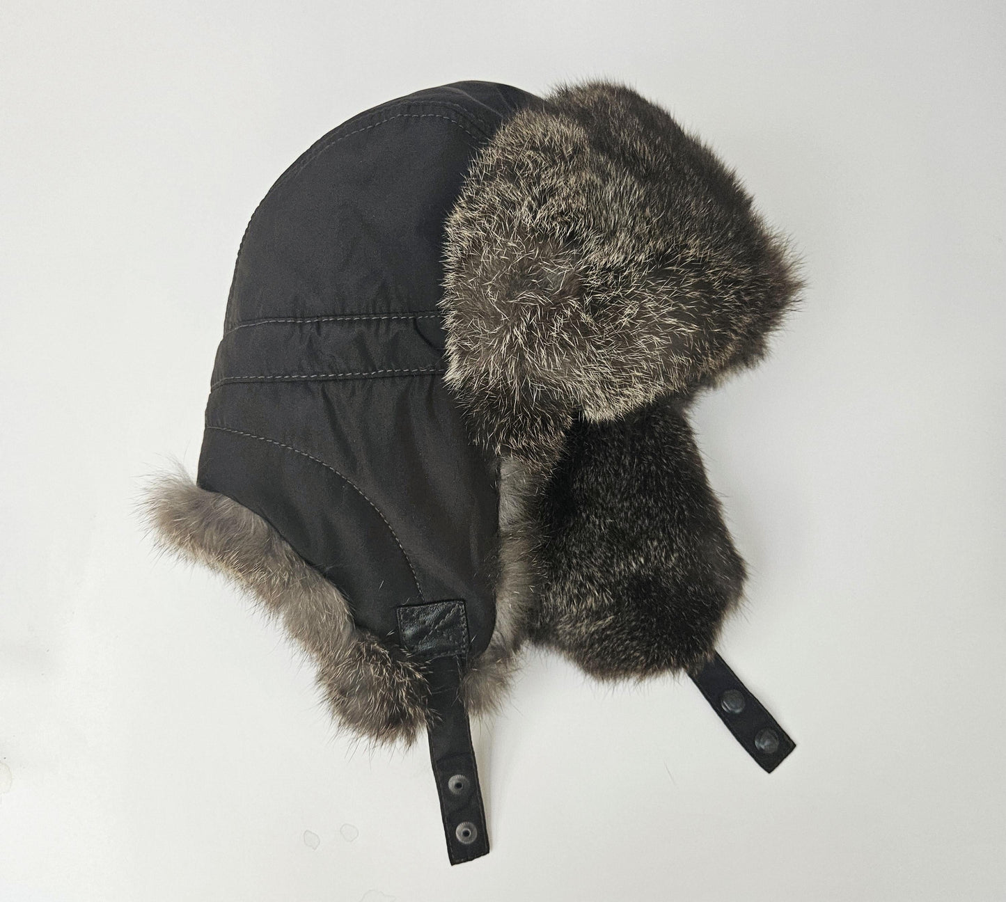 READY to SHIP Fur Ear Flap Hat, Men real fur hat, Trapper Hat, Aviator Hat, Ushanka, Russian Hat, Ski Hat, Rabbit Fur, Fur Hat Ear Flaps Men