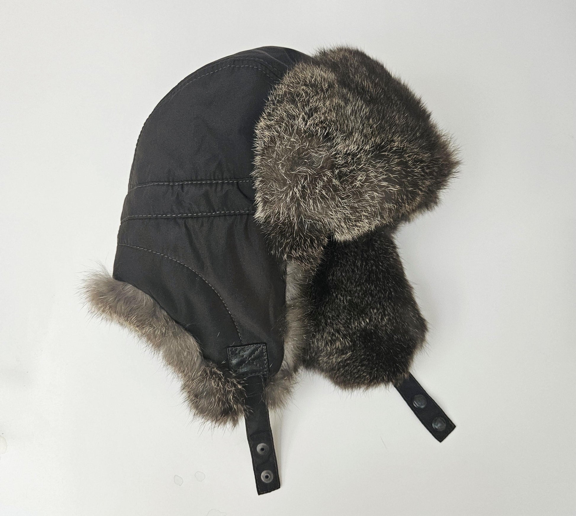 READY to SHIP Fur Ear Flap Hat, Men real fur hat, Trapper Hat, Aviator Hat, Ushanka, Russian Hat, Ski Hat, Rabbit Fur, Fur Hat Ear Flaps Men