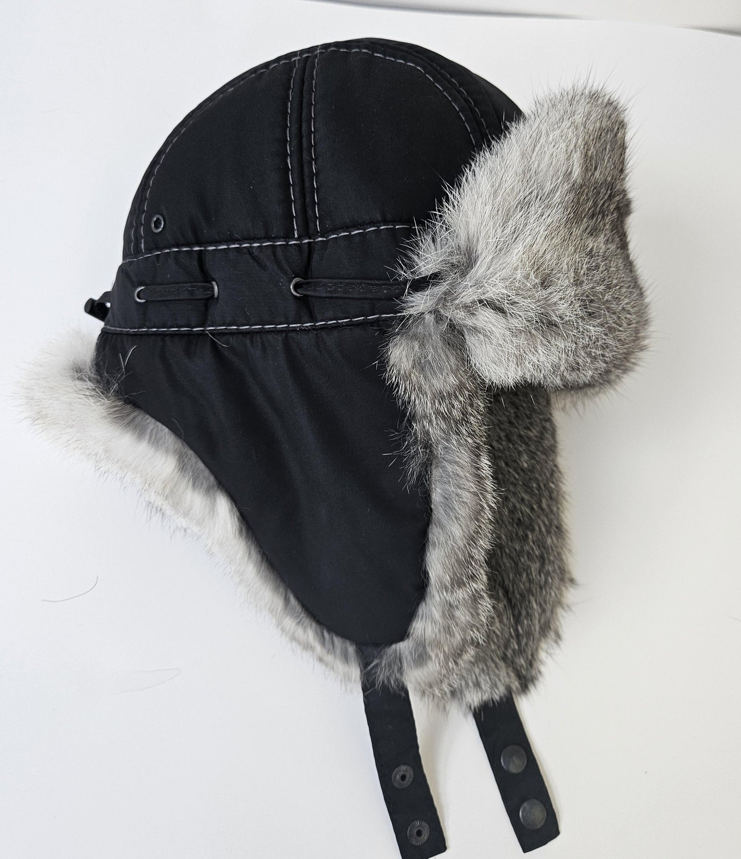 READY to SHIP MAN Real Fur hat, Aviator Hat, Rabbit Fur Hat, Fur Ear Flap Hat, Trapper Hat, Ushanka, Russian Hat, Ski Hat, Fur Hat Ear Flaps