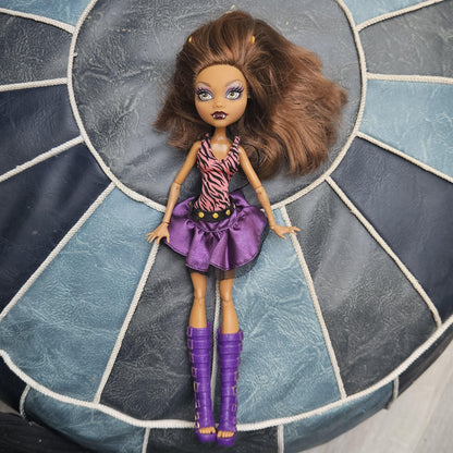 Rare Monster High Doll: Clawdeen Wolf, Basic Line 2010, The First Wave, with Accessories, Original Used