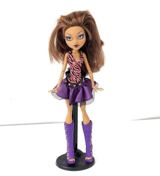 Rare Monster High Doll: Clawdeen Wolf, Basic Line 2010, The First Wave, with Accessories, Original Used