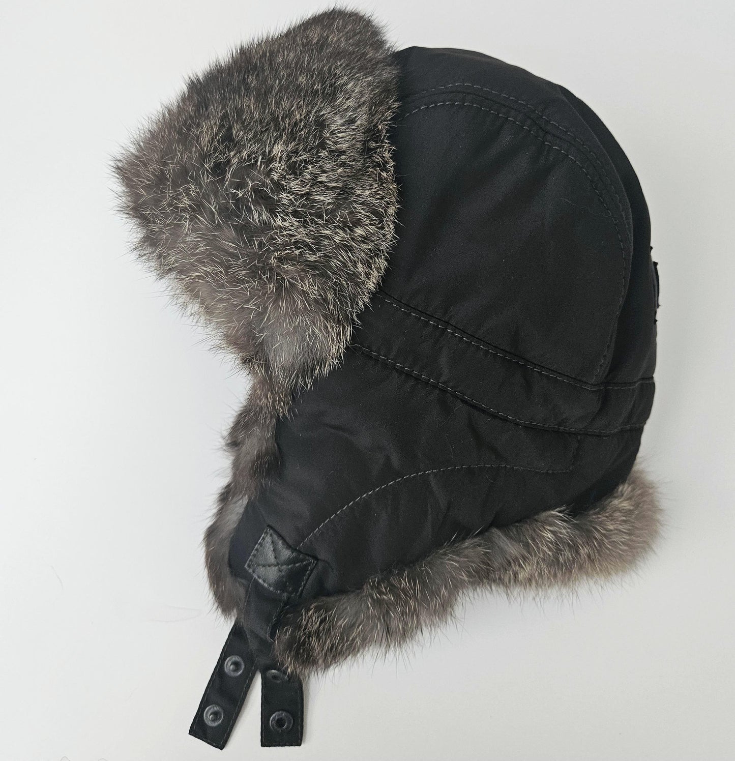 READY to SHIP Fur Ear Flap Hat, Men real fur hat, Trapper Hat, Aviator Hat, Ushanka, Russian Hat, Ski Hat, Rabbit Fur, Fur Hat Ear Flaps Men
