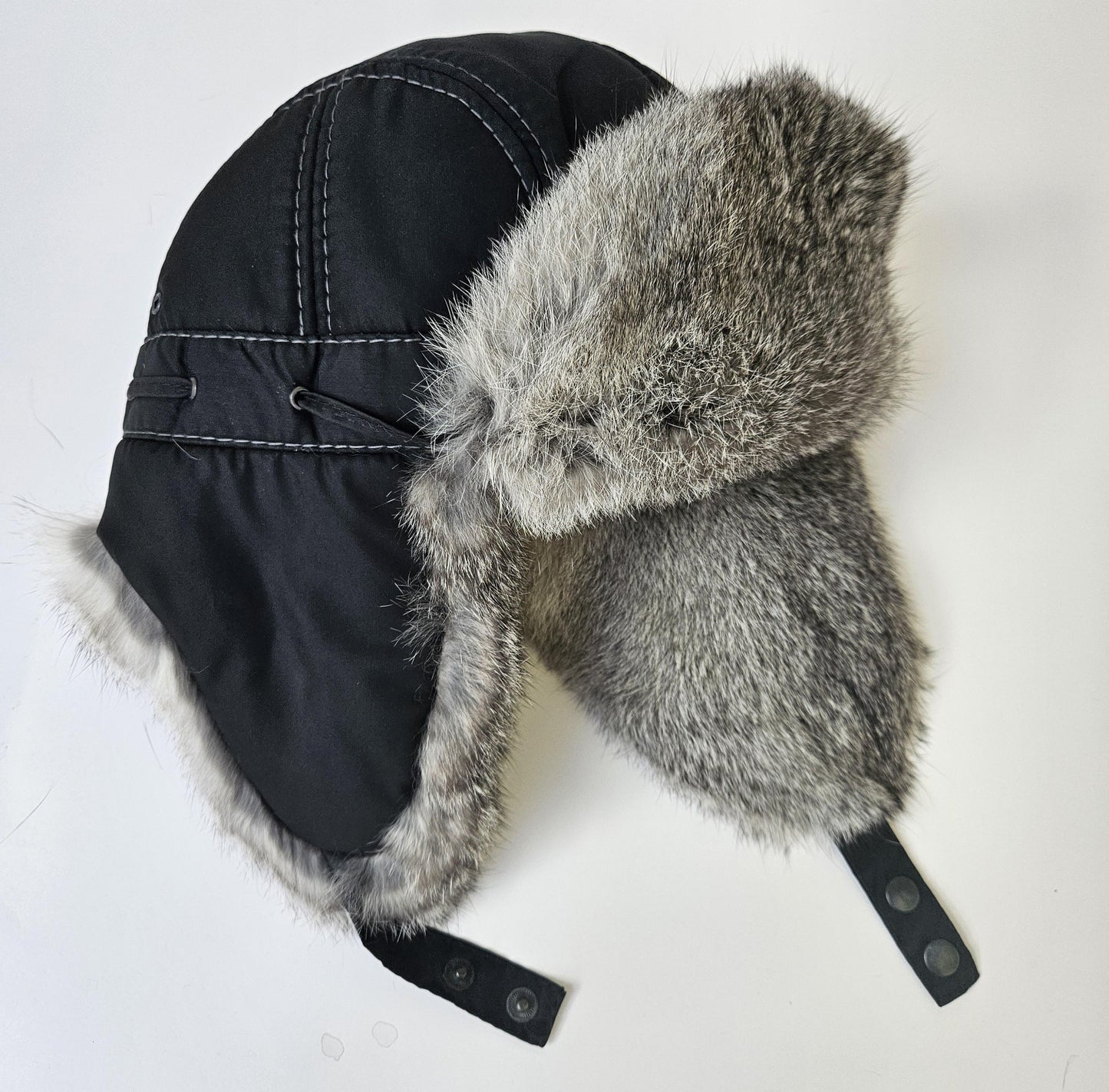 READY to SHIP MAN Real Fur hat, Aviator Hat, Rabbit Fur Hat, Fur Ear Flap Hat, Trapper Hat, Ushanka, Russian Hat, Ski Hat, Fur Hat Ear Flaps