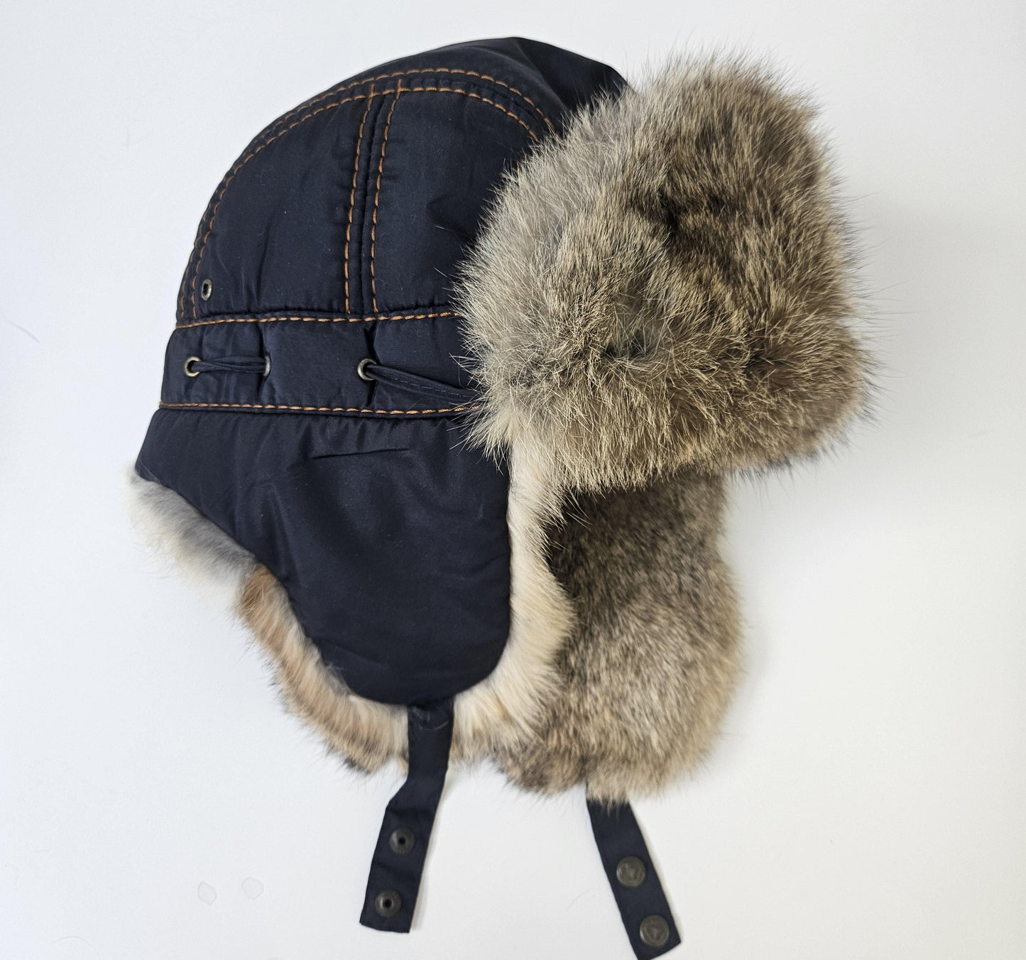 Man Real Fur hat, Aviator Hat, Rabbit Fur Hat, Fur Ear Flap Hat, Trapper Hat, Ushanka, Russian Hat, Ski Hat, Fur Hat Ear Flaps