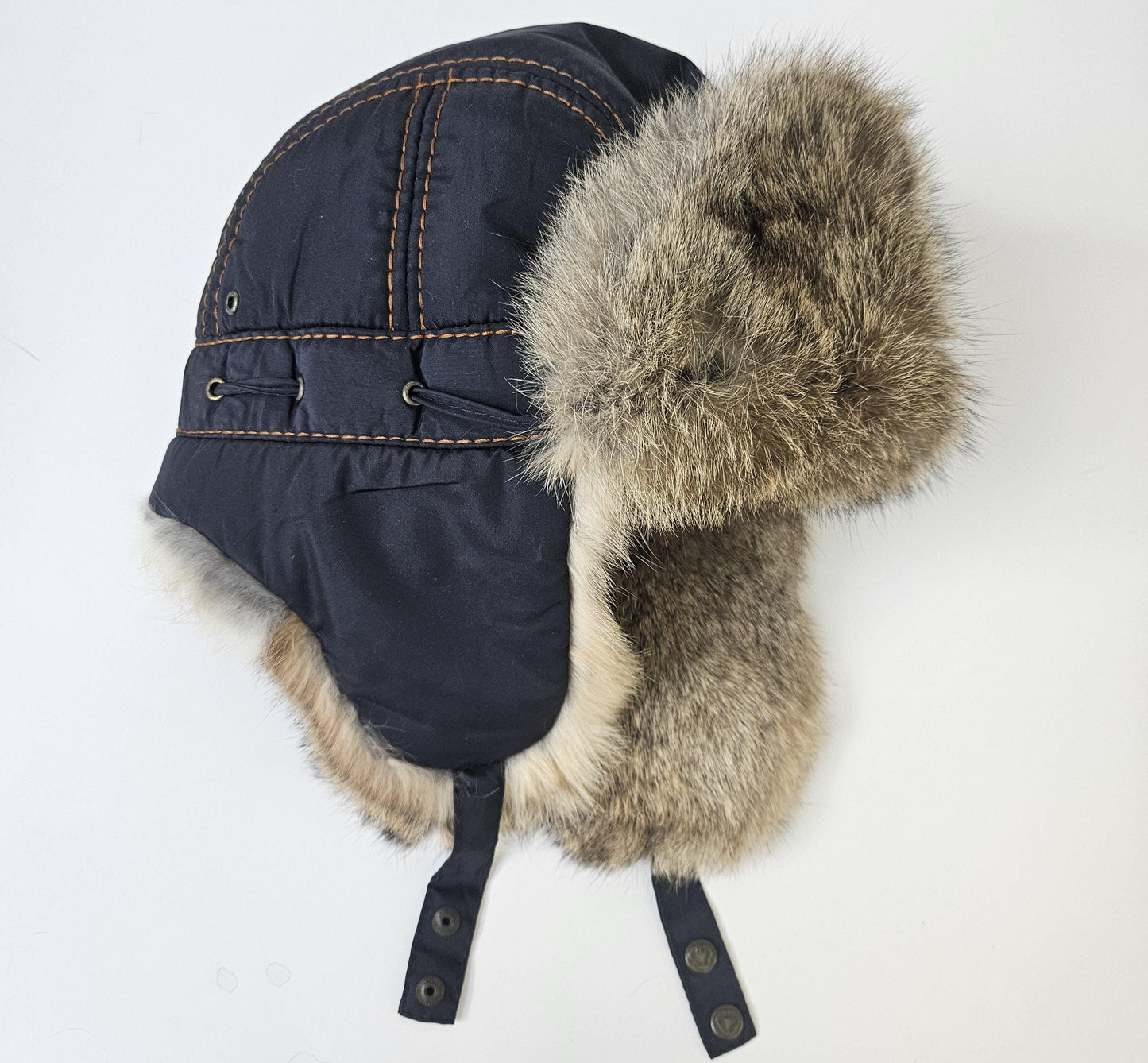 Man Real Fur hat, Aviator Hat, Rabbit Fur Hat, Fur Ear Flap Hat, Trapper Hat, Ushanka, Russian Hat, Ski Hat, Fur Hat Ear Flaps