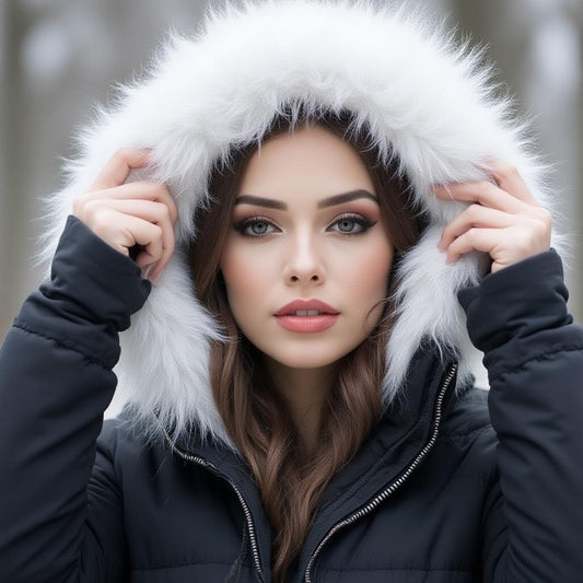 BY ORDER Faux Fur Vegan Trim Hood 70 cm, Faux Fur Collar Trim, Fake Fur, Fur Fabric, Fur Ruff, Faux Fur Hood, Hood Fur Jacket, White
