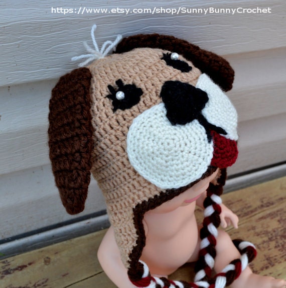 Crochet Puppy Dog Hat Pattern: Newborn to Adult Sizes (PDF Pattern)