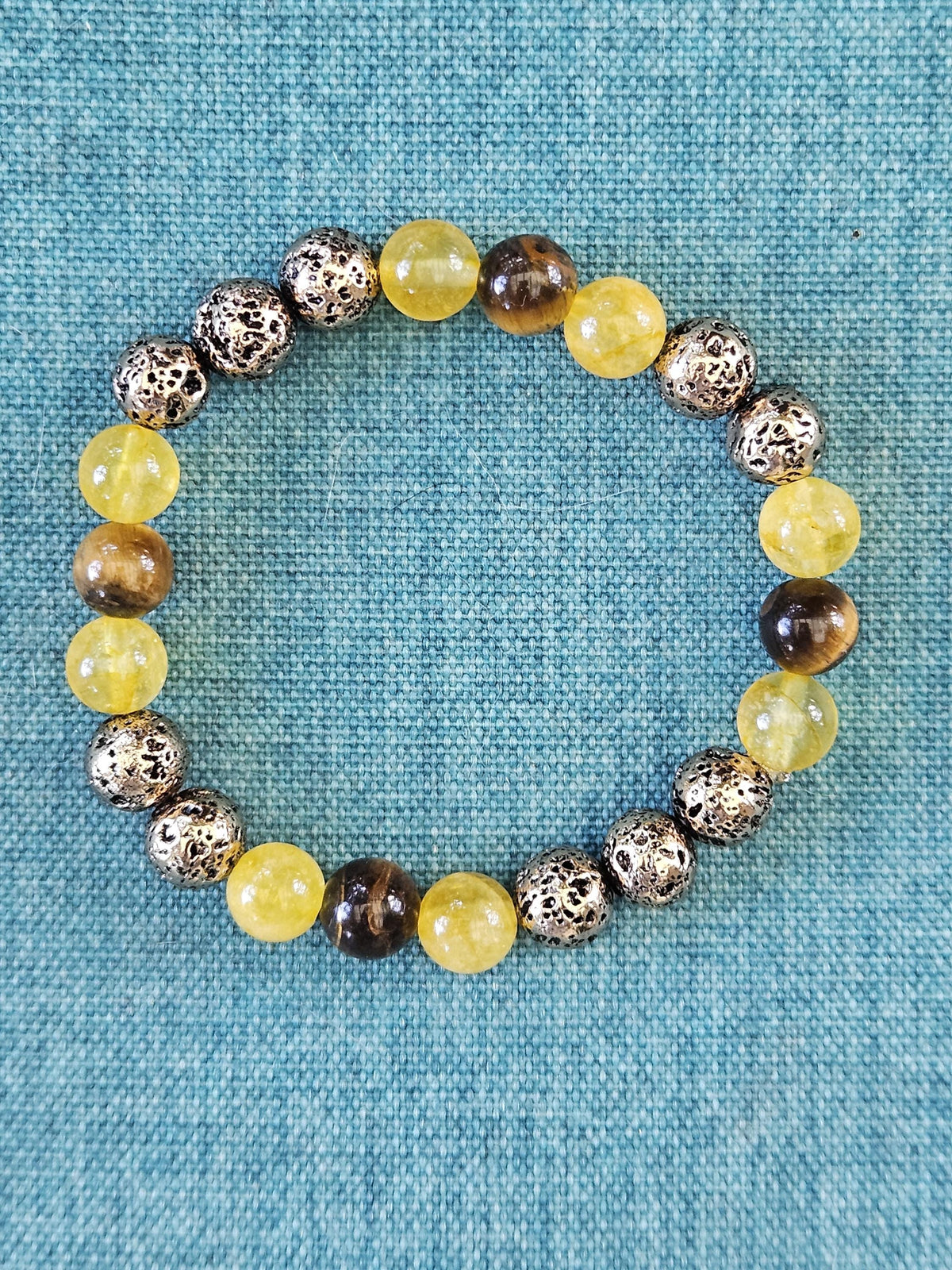 Goal Achiever Bracelet, Success Bracelet, Confidence Bracelet, Citrine Tiger Eye Lava Stone Bracelet, Motivation Gift for Her