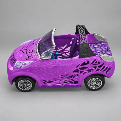 Monster High Scaris City of Frights Purple Convertible Car, Mattel 2012 Doll Vehicle, Spiderweb Design, Collectible Toy Car for Dolls