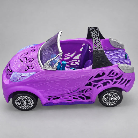 Monster High Scaris City of Frights Purple Convertible Car, Mattel 2012 Doll Vehicle, Spiderweb Design, Collectible Toy Car for Dolls