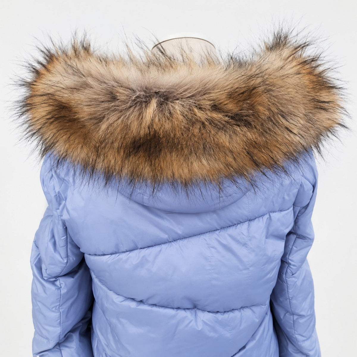 Natural Brown Faux Fur Hood Replacement – Raccoon Look – 60–90 cm