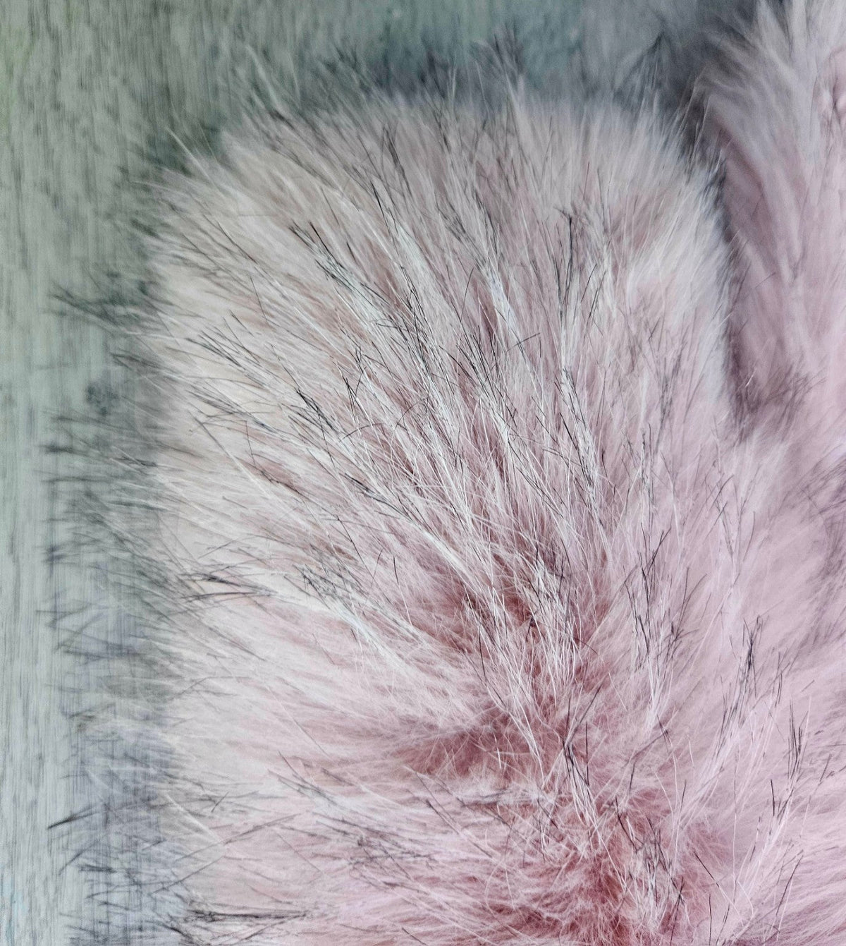 Pink faux fur hood trim product photo 4