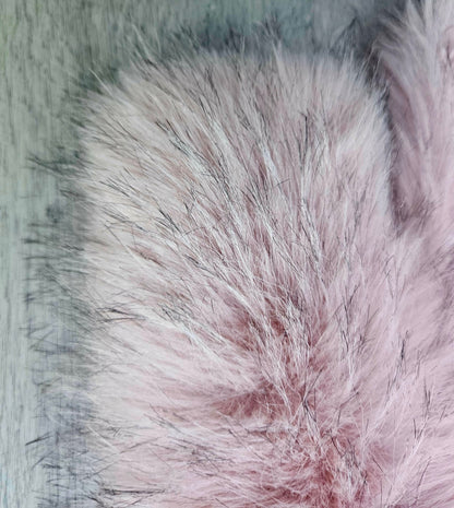 Pink faux fur hood trim product photo 4