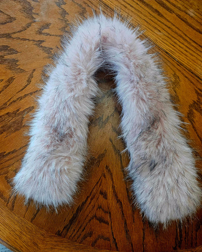 Pink faux fur hood trim product photo 5