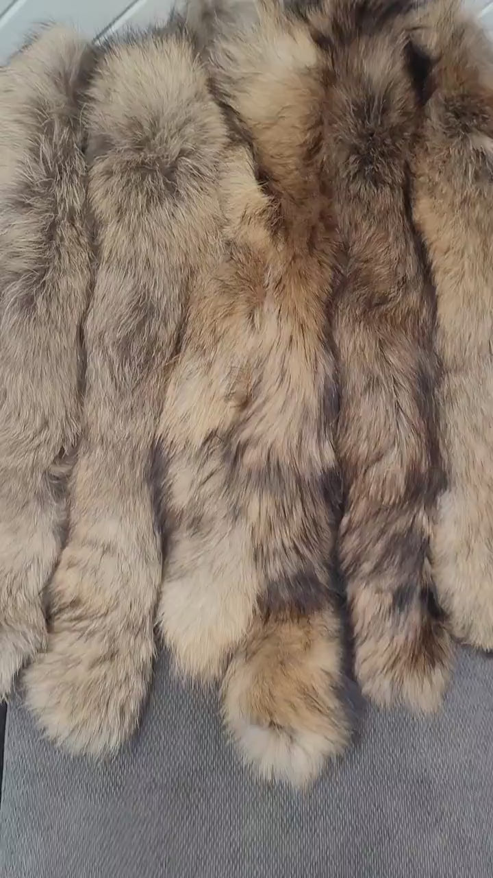 BY ORDER 60,70,80 x3 cm Real Raccoon Fur Collar, Fur Trim for Hoodies, Raccoon Fur Collar, Fur Scarf, Fur Ruff, Raccoon Fur Hood, Real