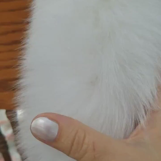 Real White Fox Fur Trim Hood (not Tail), Fur collar trim, Fox Fur Collar, Fur Scarf, Fur Ruff, Fox Fur Hood, Fox Fur, Soft Trim