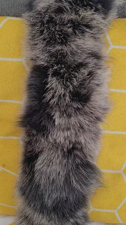 BY ORDER From Pieces! XL Large Full Finnish Real Fox Fur Collar, Fox Fur Collar, Fur Trim for Hoodie, Fur Scarf, Fur Ruff, Brown Fox