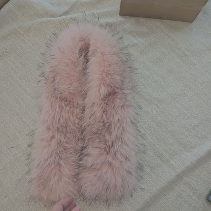Pink Faux Fur Hood Trim Replacement – 20 cm Wide, 60–90 cm