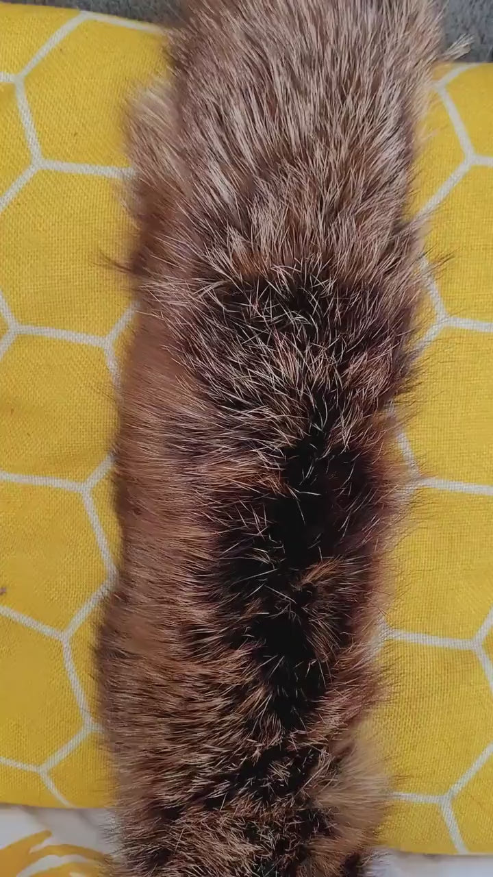 BY ORDER From Pieces! XL Large Full Finnish Real Fox Fur Collar, Fox Fur Collar, Fur Trim for Hoodie, Fur Scarf, Fur Ruff, Red Fox