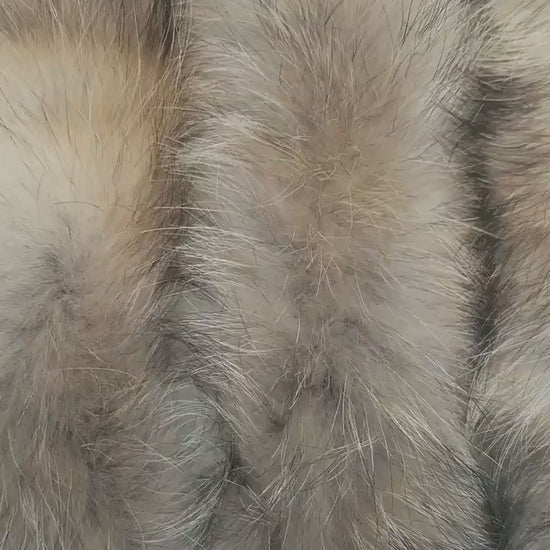 BY ORDER, 60 cm Real Raccoon Fur Collar, Fur Trim for Hoodies, Raccoon Fur Collar, Fur Scarf, Fur Ruff, Raccoon Fur Hood, Raccoon Fur