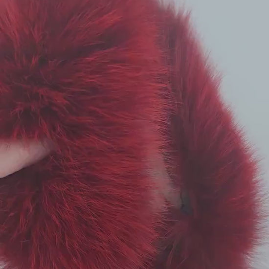Women Real Fox Fur Headband, Real Fur Hairband, Fox Fur Ear warmers, Fluffy Fur Hairband, Warm Soft Ski Headband, Women Winter Hat