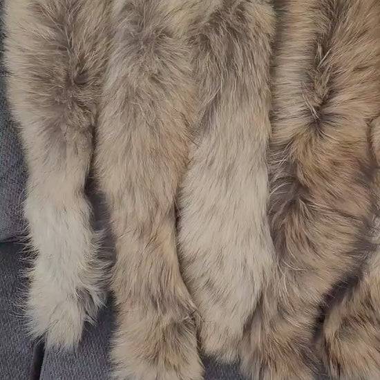 READY to SHIP, 70-80 X2 cm Real Raccoon Fur Collar, Fur Trim for Hoodies, Raccoon Fur Collar, Fur Scarf, Fur Ruff, Raccoon Fur Hood