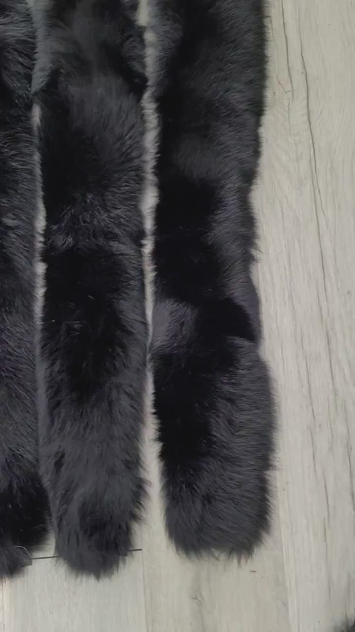 BY ORDER (not Tail) XL Extra Large Real Fox Fur Trim Hood, Fur collar trim, Fox Fur Collar, Fur Scarf, Fur Ruff, Fox Fur Hood, Hood Fur