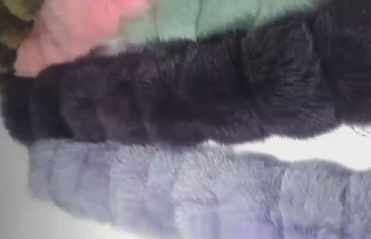 READY to SHIP Extra Large Real Fox Fur (Tail) Collar Hood from pieces, Fur collar trim, Fox Fur Collar, Fur Scarf, Fur Ruff, Fox Fur Hood