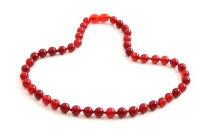 Carnelian Gemstone Knotted Red Necklace-2