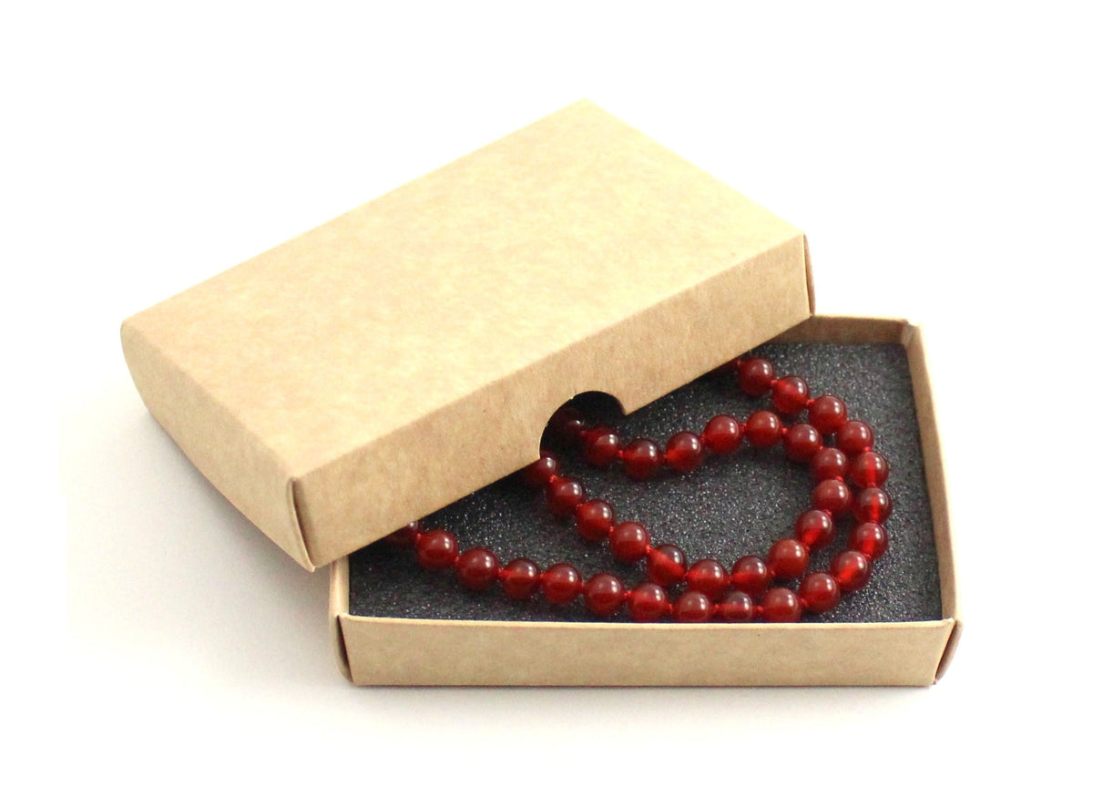 Carnelian Gemstone Knotted Red Necklace-1