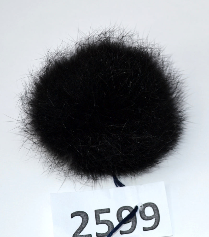 black rabbit fur ball