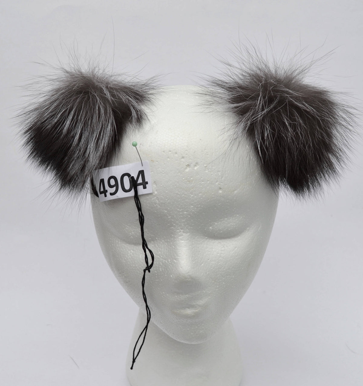 5" SILVER FOX Pom Poms- PAIR! Double Pom Poms, Fox Pom Pom, Fur Ears, Genuine Fur, Handmade Pom Pom, Fur Pom Pom Hat, Beanie, Knitted Hat