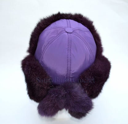 EAR FLAP HAT, Rabbit Fur Kids Hat, Ushanka Hat, Child Hat, Fur Hat with Ear Flaps, Warm Hat, Childs Fur Hat, Trapper Hat, Girl Hat, Fur