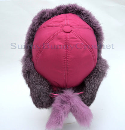 EAR FLAP HAT, Rabbit Fur Kids Hat, Ushanka Hat, Child Hat, Fur Hat with Ear Flaps, Warm Hat, Childs Fur Hat, Trapper Hat, Girl Hat, Fur