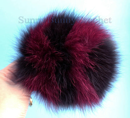 6" FUR POM POM Keychain, Large Fox Bag Charm, Key Chain Charm, Fox Fur Pom Pom, Rainbow Pom Pom, Fur Ball, Pendant Fur, Keyring, Multicolor