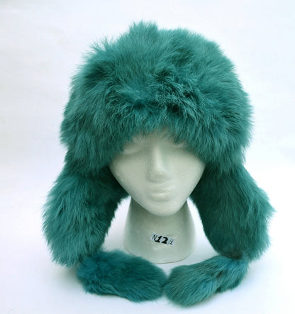 Real Fur Hat, Fur Ear flap Hat, Ushanka Hat, Child Hat, Fur Hat with Ear Flaps, Warm Hat, Childs Fur Hat, Trapper Hat, Rabbit Fur, Kids Hat