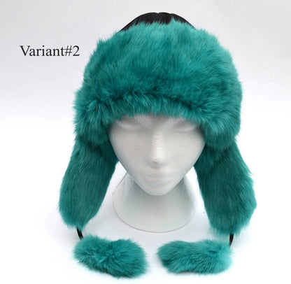 Real Fur Hat, Fur Ear flap Hat, Ushanka Hat, Child Hat, Fur Hat with Ear Flaps, Warm Hat, Childs Fur Hat, Trapper Hat, Rabbit Fur, Kids Hat